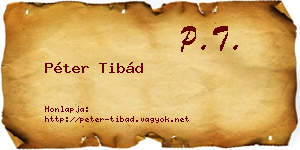 Péter Tibád névjegykártya